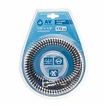 Шланг для душа AV Engineering AVSSS-108, универсальный, ПВХ, хром, черный, 175 см