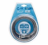 Шланг для душа AV Engineering AVSSS-108, универсальный, ПВХ, хром, черный, 175 см