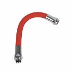 Излив для смесителя Frap F7268, гибкий, 31 см, гайка, силикон, цвет красный матовый