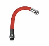 Излив для смесителя Frap F7268, гибкий, 31 см, гайка, силикон, цвет красный матовый