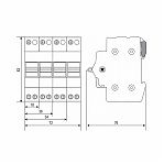 Переключатель трехпозиционный EKF PROxima ТПС-63 TPS463 4P 63А 400В модульный