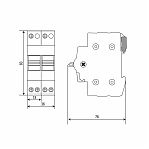 Переключатель трехпозиционный EKF PROxima ТПС-63 TPS263 2P 63А 400В  модульный