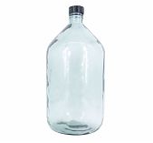 Бутыль винная Казак ТО 58, с крышкой, стеклянная, прозрачная, 20 л