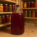 Бутыль винная Казак ТО 58, с крышкой, стеклянная, прозрачная, 20 л