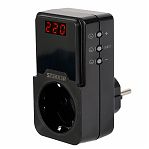 Реле напряжения Stekker VPR-200B 50690, для розетки, регулируемое, 230В, 16A, черный
