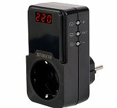 Реле напряжения Stekker VPR-200B 50690, для розетки, регулируемое, 230В, 16A, черный