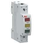 Индикатор напряжения EKF AV-L av-l-3ph-averes, трехфазный, 260 В, IP20, светодиод