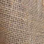 Ткань джутовая, мешковина, ламинированная, плотность 287 гр/кв.м, ширина 134 см, на отрез от 1 м