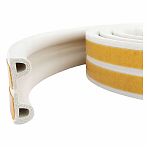 Уплотнитель TECH-TOP 028-0001, промышленный, самоклеящийся, P-профиль, белый, 9х5 мм, на отрез от 1 м