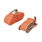 Ремень багажный Stels 54385, с крюками, храповый механизм, 50 мм, 6 м