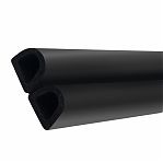 Уплотнитель самоклеющийся Kim Tec промышленный, D-профиль, черный, 12х14 мм