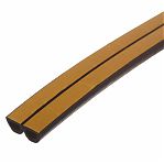 Уплотнитель самоклеющийся Kim Tec промышленный, D-профиль, черный, 12х14 мм