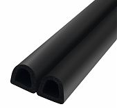 Уплотнитель самоклеющийся Kim Tec промышленный, D-профиль, черный, 15х21 мм