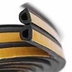 Уплотнитель самоклеющийся Kim Tec промышленный, D-профиль, черный, 7.5х9 мм