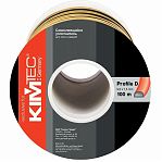 Уплотнитель самоклеющийся Kim Tec промышленный, D-профиль, черный, 7.5х9 мм