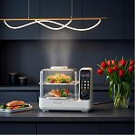 Пароварка Brayer BR2860, для приготовления двух блюд на пару, 2050 Вт, 10 л