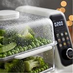 Пароварка Brayer BR2860, для приготовления двух блюд на пару, 2050 Вт, 10 л