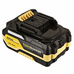 Аккумулятор Hanskonner HBP2004TAB, 1BatterySystem, 18В, 4.0Ah, Li-Ion, слайдер, индикатор заряда