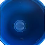 Бочка 170 литров, вымытая, полиэтиленовая, с крышкой на железном обруче, синяя