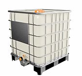 Еврокуб 1000 литров для технических целей, пластик, в металлической обрешетке, на поддоне