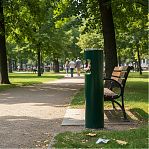 Урна-пепельница К-150, зеленая, для наружного и внутреннего использования, 10 л