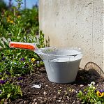 Ковш строительный Decor 670-2201, пластиковый, прозрачный, прорезиненная ручка, 1.1 л