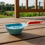 Ковш строительный Decor 670-2201, пластиковый, прозрачный, прорезиненная ручка, 1.1 л