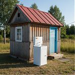 Умывальник дачный Вихрь Люкс 74/4/4, с подогревом, пластиковая мойка, цвет белый