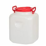 Бочка 40 литров Радиан Дачная 10193063 для воды, пищевая, пластиковая, с крышкой и ручками, белая 