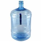 Канистра-бутыль 18.9 литров для воды, пищевая, пластиковая, с ручкой для кулера, без крышки, голубая