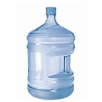 Канистра-бутыль 18.9 литров для воды, пищевая, пластиковая, с ручкой для кулера, без крышки, голубая