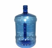 Канистра-бутыль 18.9 литров для воды, пищевая, пластиковая, с ручкой для кулера, без крышки, голубая