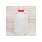 Бочка-канистра Альтернатива М048, 50 литров, пищевой пластик, круглая, с ручками