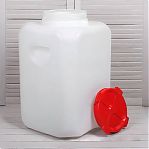 Бочка-канистра 90 литров Альтернатива М412, для воды, пищевая, пластиковая, с крышкой и ручками, белая