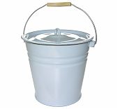 Ведро эмалированное Стальэмаль, конусное, без рисунка, с крышкой, 12 л
