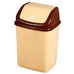 Ведро для мусора ЭльфПласт Ромашка 463, объем 35 литров, пластик, с крышкой, цвета в ассортименте