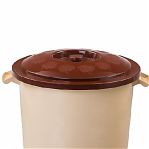 Бак 50 литров ЭльфПласт 013, пластиковый, пищевой, с крышкой, бежевый