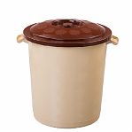 Бак 50 литров ЭльфПласт 013, пластиковый, пищевой, с крышкой, бежевый