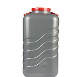 Канистра-бочка 120 литров, Альтернатива Волна-эконом М8333, для воды, пищевая, пластиковая, с крышкой и ручками, серая