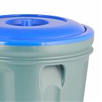 Бак 60 литров Альтернатива Эконом М8341, для мусора, пластиковый, с крышкой, серый