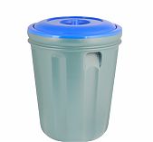 Бак 60 литров Альтернатива Эконом М8341, для мусора, пластиковый, с крышкой, серый