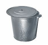 Бак для воды и сыпучих веществ 54633, оцинкованный, крышка, 32 л