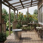 Бак для воды и сыпучих веществ 54633, оцинкованный, крышка, 32 л