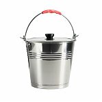 Ведро ТМ Appetite МХ104-12L, нержавеющая сталь, с крышкой, объем 12 л