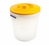 Бак 32 литра Радиан пластиковый, пищевой, с герметичной крышкой и ручками, белый