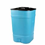 Бак 350 литров ЗПИ Альтернатива М7439, пластиковый, с отверстием для крана, с крышкой, голубой