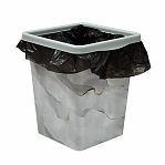 Ведро для мусора Violet с фиксатором, квадратное Белый Мрамор, 8.5 л, 812236