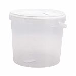 Ведро хозяйственное Бриг с крышкой, круглое, пластик, прозрачное, 2 л