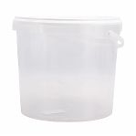 Ведро хозяйственное Бриг с крышкой, круглое, пластик, прозрачное, 2 л