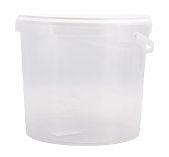 Ведро хозяйственное Бриг с крышкой, круглое, пластик, прозрачное, 2 л